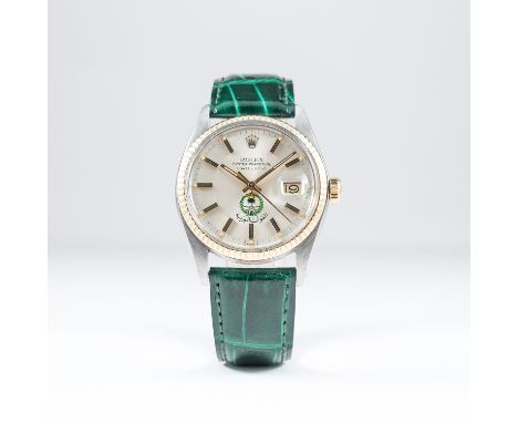 A RARE GENTLEMAN'S STEEL &amp; GOLD ROLEX OYSTER PERPETUAL DATEJUST WRIST WATCH CIRCA 1979, REF. 16013 COMMISSION BY SAUDI AR