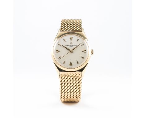 A FINE &amp; RARE GENTLEMAN'S 18K SOLID GOLD VACHERON &amp; CONSTANTIN CHRONOMETRE ROYAL BRACELET WATCH CIRCA 1950s, REF. 606