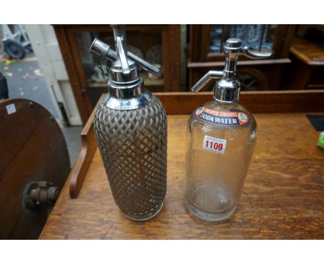 Two vintage soda syphons,  one by R Fry &amp; Co. 