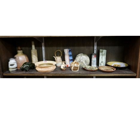 Studio Pottery:&nbsp;an interesting group of items, to include examples by Waistel Cooper; Micki Schloessingk; Margaret Leach