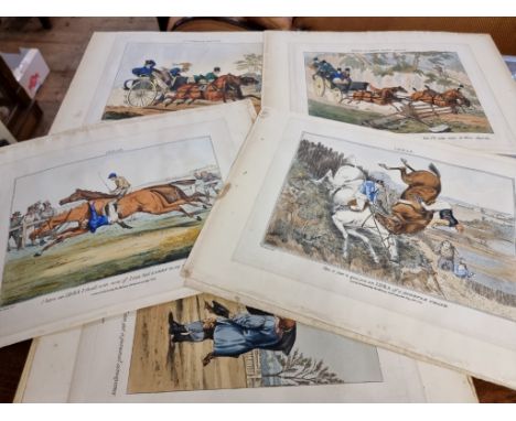 After Henry Alken,&nbsp;a set of twelve unframed hand-coloured prints. 