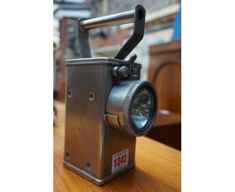 A vintage signal lantern,&nbsp;19.5cm high.&nbsp; 