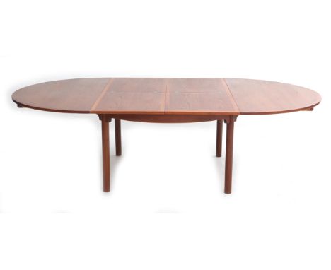 Børge Mogensen (1914-1972) A circular teak extendable dining table with two extension leaves, Øresund Model 140 , produced by