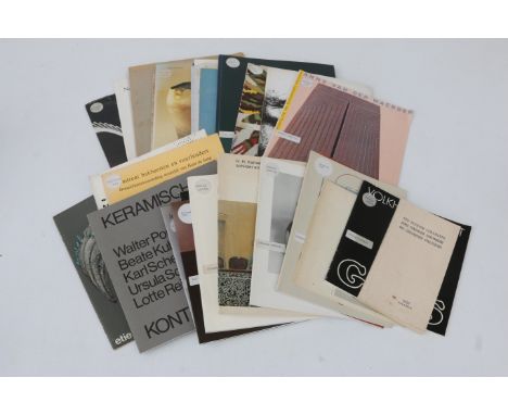  Various catalogues on 20th century applied arts, i.e. ceramists like Helly Oestreicher, Jan van der Vaart, Karl &amp; Ursula