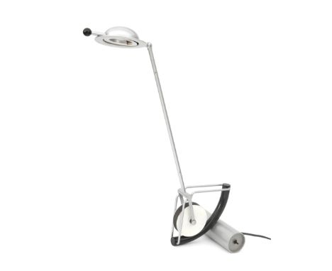 Martine Bedin (1957) An adjustable grey and black lacquered metal desk lamp, model Gideon, produced by Megalit, circa 1985. c