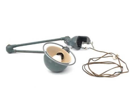 Jean-Louis Domecq (1920-1983) An adjustable steel-blue lacquered metal industrial desk clamp-lamp, produced by Jieldé, France
