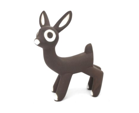 Jaap Ravelli (1916-2011) A ceramic figure depicting a deer, 1950s, signed underneath. 13 cm. h. 
