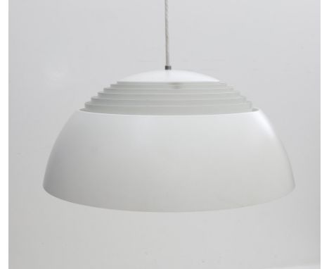 Arne Jacobsen (1902-1971) A white lacquered metal AJ Royal hanging lamps, model 116554, produced by Louis Poulsen, Denmark, m