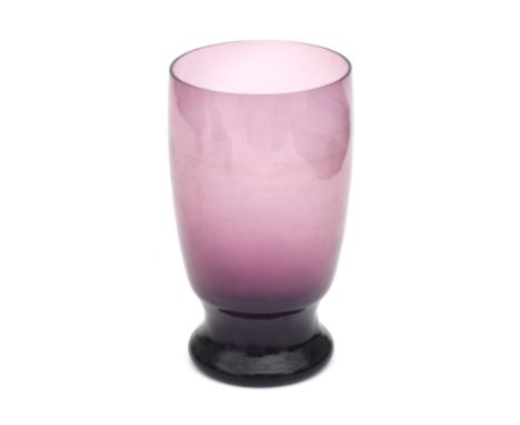 Karel Petrus Cornelis de Bazel (1869-1923) A purple glass vase, model GG reversed, produced by Glasfabriek Leerdam, designed 