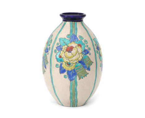 Charles Catteau (1880-1966) A ceramic vase, model 975, decorated with stylised floral pattern (pattern number D2366), produce