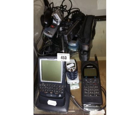 A Quantity of Vintage Mobile 'phones Including Nokia and a Blackberry; to include 'The Brick' and chargers.