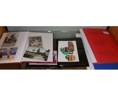 A Quantity of Vintage Postcards of Trams; with other vintage examples in four folders.