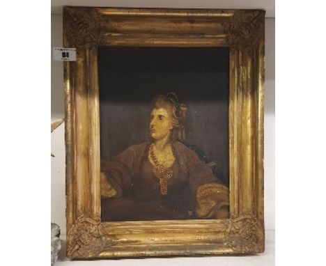 A 19th Century, Possibly Earlier Oil on Canvas, Portrait of a Lady, in original gilt frame, 30 x 23cm.