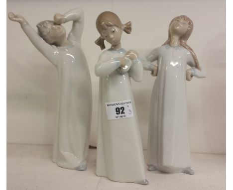 Three Lladro/Nao Figures (two a/f)(3).