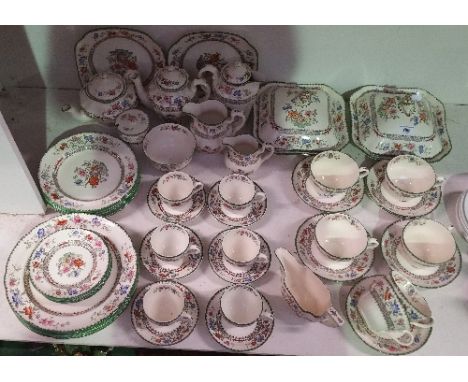 A Copeland Spode 'Chinese Rose' Design Dinner, Tea and Coffee Service for Six.