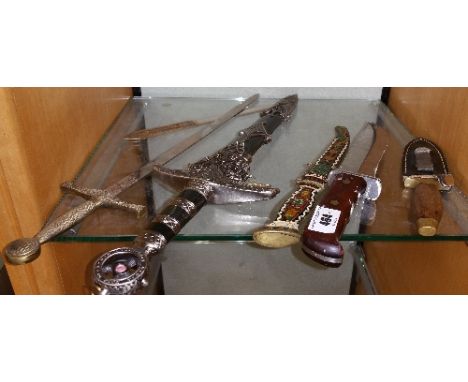 A Collection of Knives to Include Hunting and Medieval Style Examples.