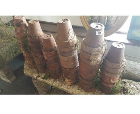 A Large Quantity of Vintage Terracotta Pots.