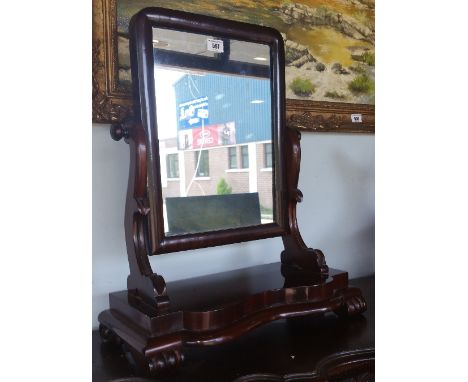 A Late 19th Century Mahogany Dressing Table Mirror.