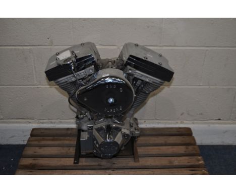 A MERCH VEE TWIN MOTORCYCLE ENGINE rebuilt and rebored to 2100cc (128 Cubic inch) Serial No EB3714782, with an S&amp;S Super 