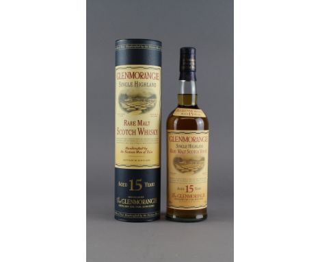 A bottle of Glenmorangie Single Highland Rare Malt Scotch Whisky, aged 15 years (at bottling - with gift box) Unopened seal, 