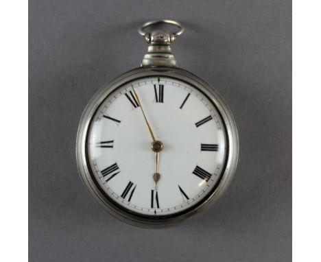 An early 19th Century silver pair cased verge pocket watch by William Matthews of Penrith, No. 16083, the case and matching p