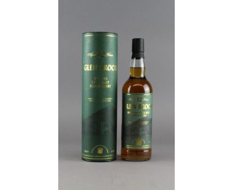 A bottle of Glen Broch Highland Single Malt Scotch Whisky, aged 12 years (at bottling - with gift cylinder) Unopened seal, co
