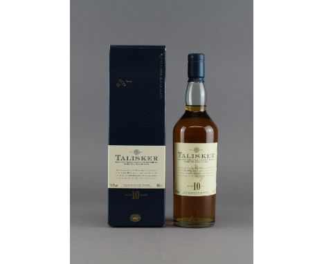 A bottle of Talisker Single Malt Scotch Whisky, aged ten years (at bottling - with blue box) Unopened seal, condition not gua
