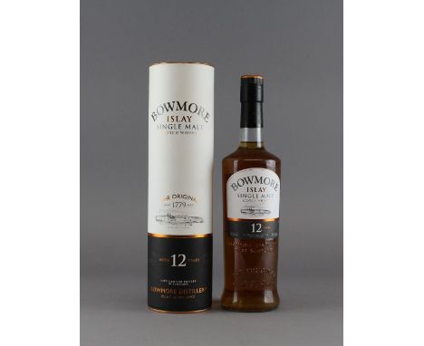 A bottle of Bowmore Islay Single Malt Scotch Whisky, aged 12 years (at bottling - with gift box) Unopened seal, condition not