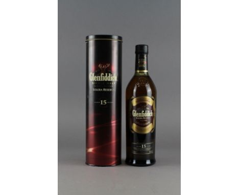 A bottle of Glenfiddich Solera Reserve Single Maltch Scotch Whisky, aged 15 years (at bottling) Unopened seal, condition not 