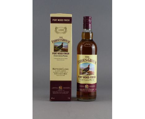 A bottle of The Famous Grous Port Wood Finish blended Scotch whisky (boxed) Unopened seal, condition not guaranteed, please n