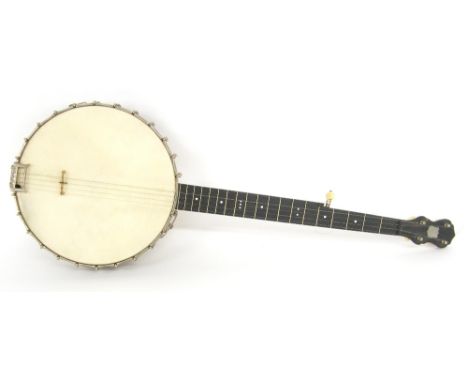 Clifford Essex Professional five string banjo, no. 69, with 26.5" scale and 12" skin, soft case