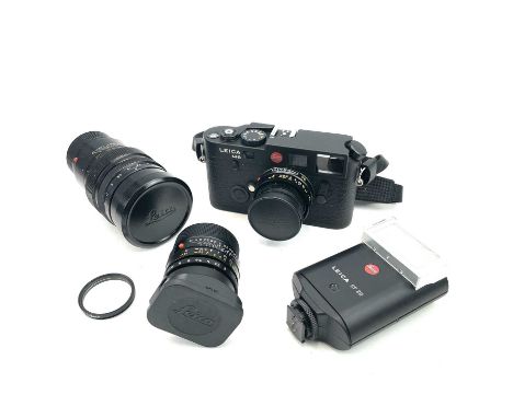 A Leica M6 TTL black serial number 2497046 1999 with a Leica ELMAR-M 1:2. 8/50 E39 3727117 lens, Leica SUMMICRON-M 1:2/35 ASP