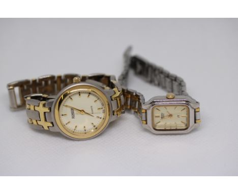 Ladies Seiko quartz and Ronson quartz wristwatches - none currently ticking