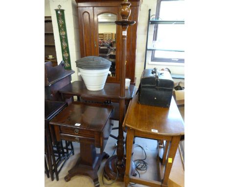 Mahogany standard lamp