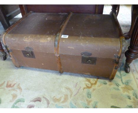 A large steamer trunk