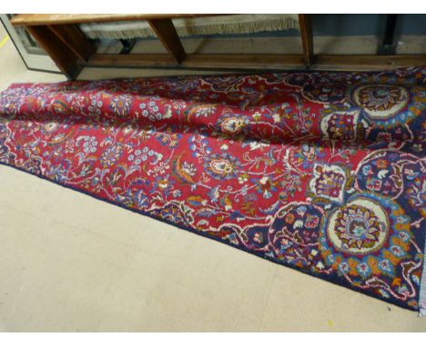 Red ground Persian Kashan carpet 