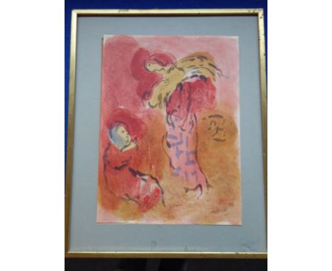 MARC CHAGALL (1887-1985) -&nbsp;'Ruth Glaneuse'; 1960 colour lithograph (plate 32 of&nbsp;Verve),&nbsp;image size 35.75cm x 2