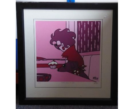 PETE MCKEE (1966), an ebonised framed and glazed limited edition (7/100) colour lithograph 'Sunday Kind of Love', titled and 