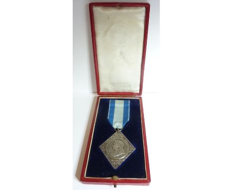 A rare (512-issue) 1897 solid silver Queen Victoria Diamond Jubilee (Provost's and Mayor's) Medal in its original red case wi