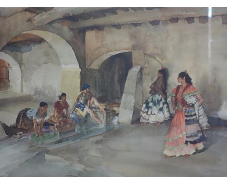Wiliam Russell Flint, 'Unwelcome Observers', print, signed in pencil, 42 x 55cm 