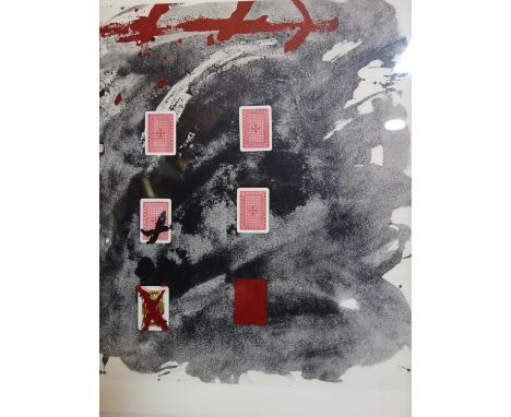 After Antoni Tapies, 'Derrière le Miroir', vintage print, 34 x 28cm 