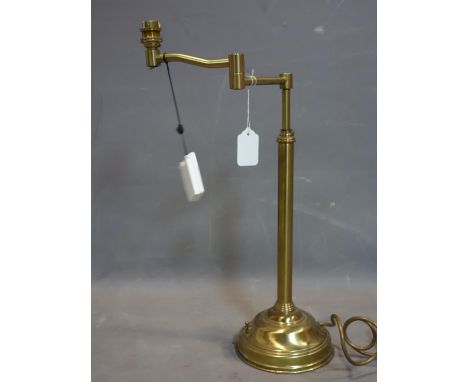 A Christopher Wray brass table lamp 