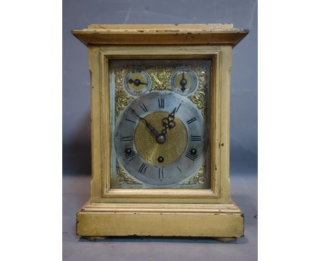 A 20th century mantle clock with German movement, H.34 W.26 D.20cm 
