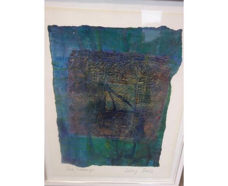 Libby Jones, 'Sea Change', print and mixed media, signed and titled in pencil to lower margin, H.45 W.36cm 