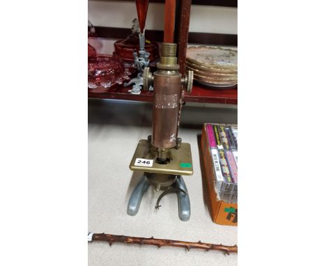 BRASS MICROSCOPE