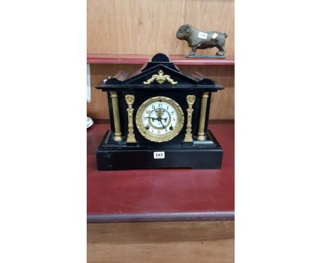 VICTORIAN SLATE MANTLE CLOCK 
