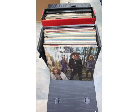 2 LP Cases of Various Rock / Pop and Folk Vinyl LP Records. Including Mott the Hoople, John Lennon, Beach Boys, Compilations,