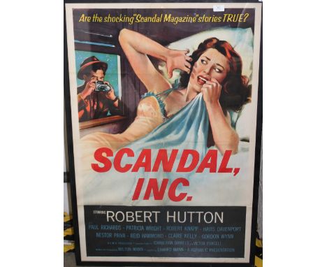 Original Film Poster - Scandal Inc Original 1956 Poster framed perspex. Scandal, Inc. (Republic, 1956). Crime. Starring Rober