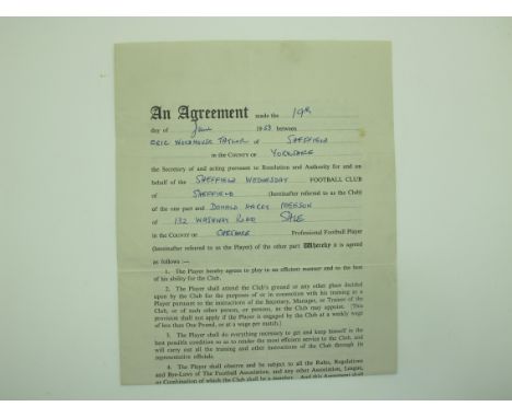 The Following Eighteen Lots Were Once The Property of Don Megson (1936-2023). He played 442 times for Sheffield Wednesday bef