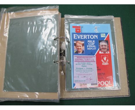 League Cup Finals 1980 to 1991, a programme and ticket from each game, including replay in 1980 and 1984, conference centre l